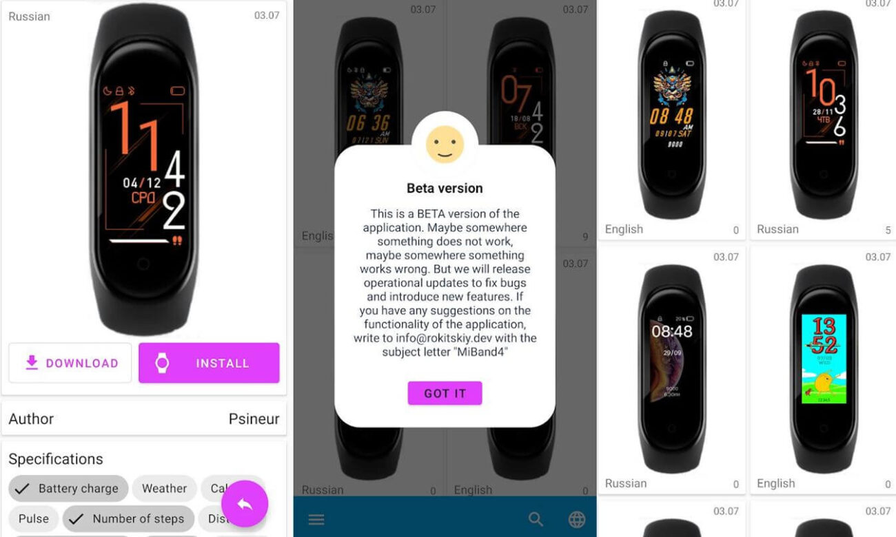 Cómo instalar decenas de watchfaces en tu Mi Band 4